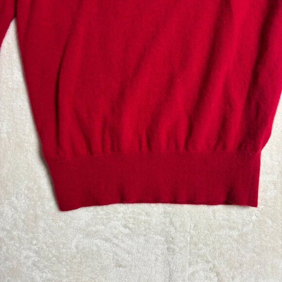 Daniel Cremieux Men V Neck Sweater 100% Cashmere Signature Collection Red Medium - Picture 4 of 13